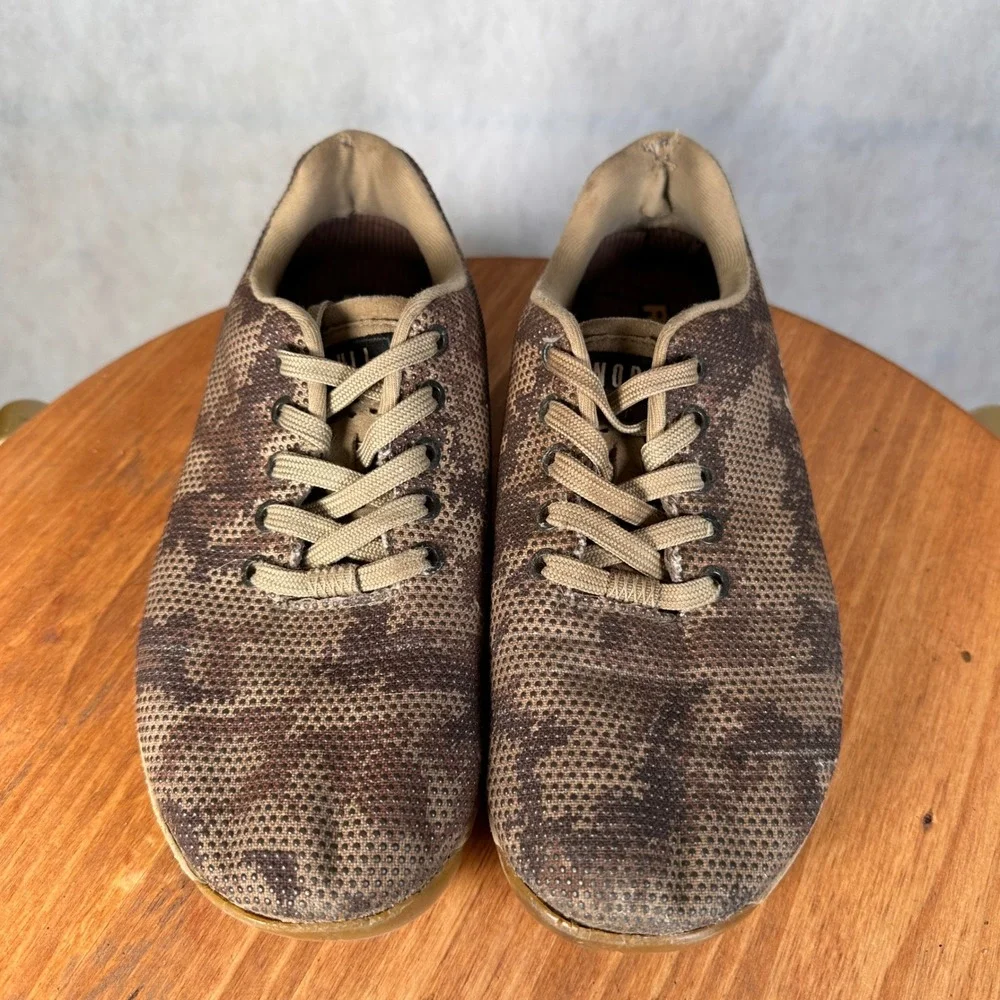 NOBULL SuperFabric Trainer Mens 7.5 Womens 9 Brown Camo Good Cross Training Shoe